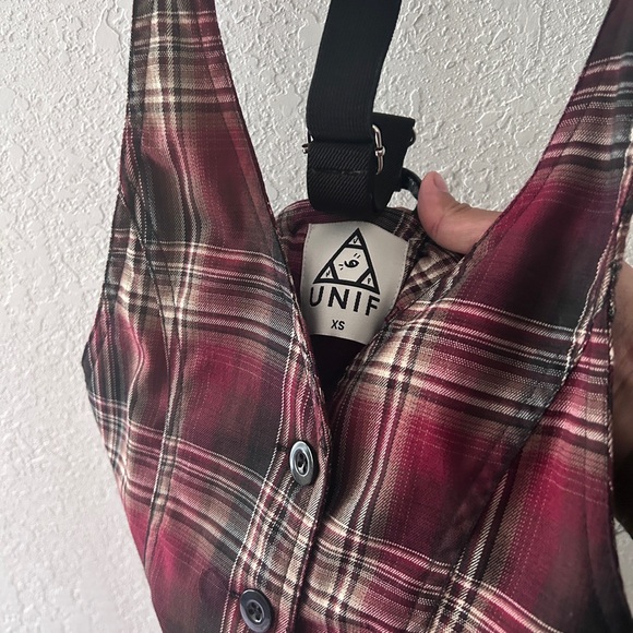 OG unif harness nevermind plaid maxi dress - Picture 2 of 3